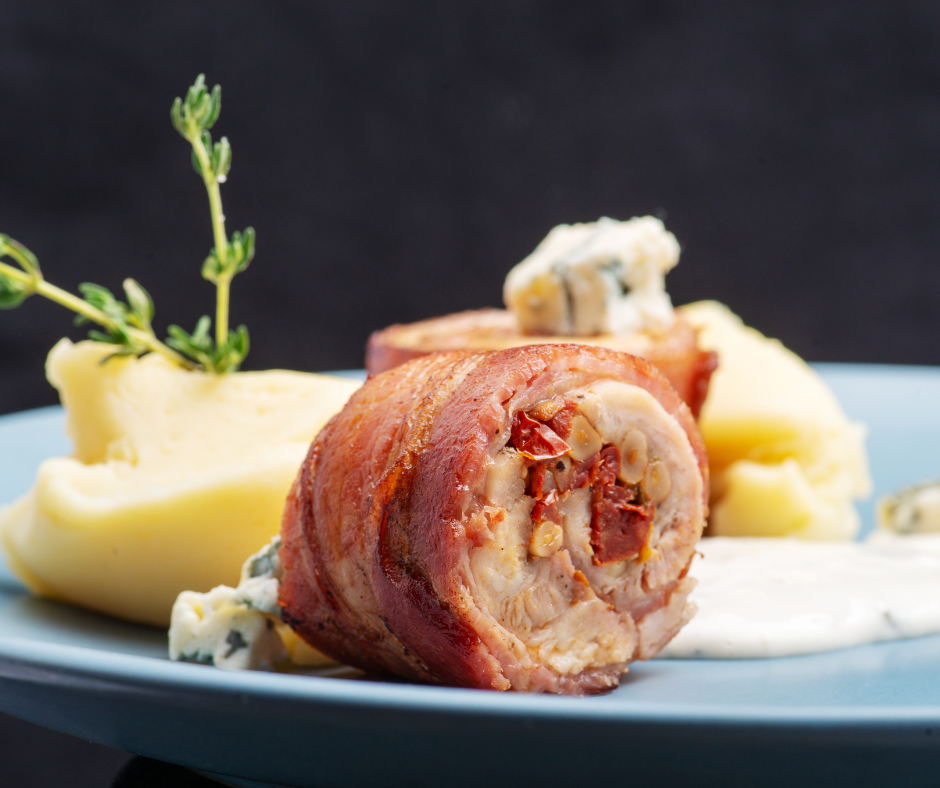 Rezept für Putenroulade mit Früchten und Käse