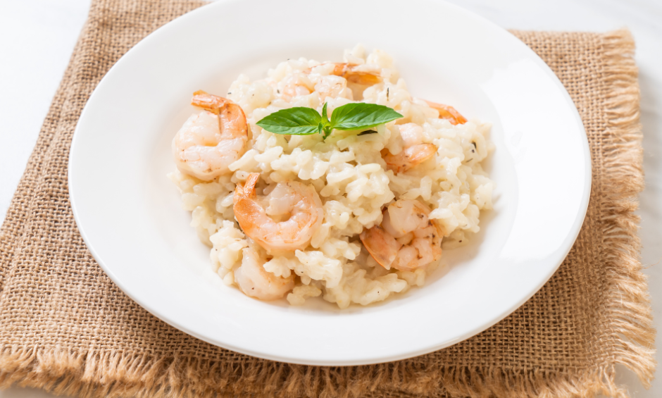 Risotto z krewetkami z nutą pomarańczy