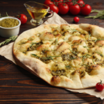 Focaccia z mozzarellą i pesto