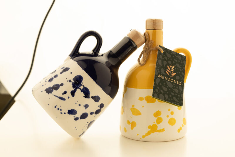 Nativem Olivenöl Extra - Keramikflasche Menzonio Gelb – Bild 10