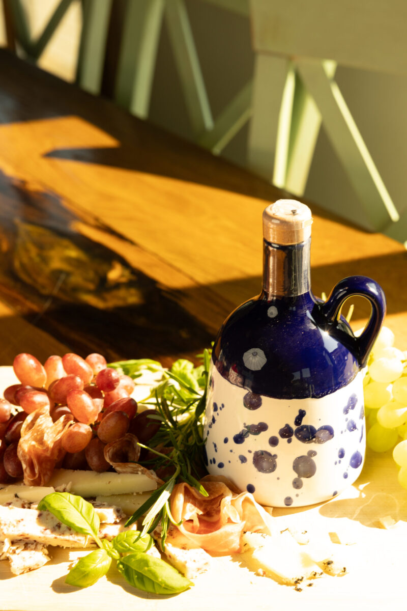 Nativem Olivenöl Extra - Keramikflasche Menzonio Dunkelblau – Bild 5