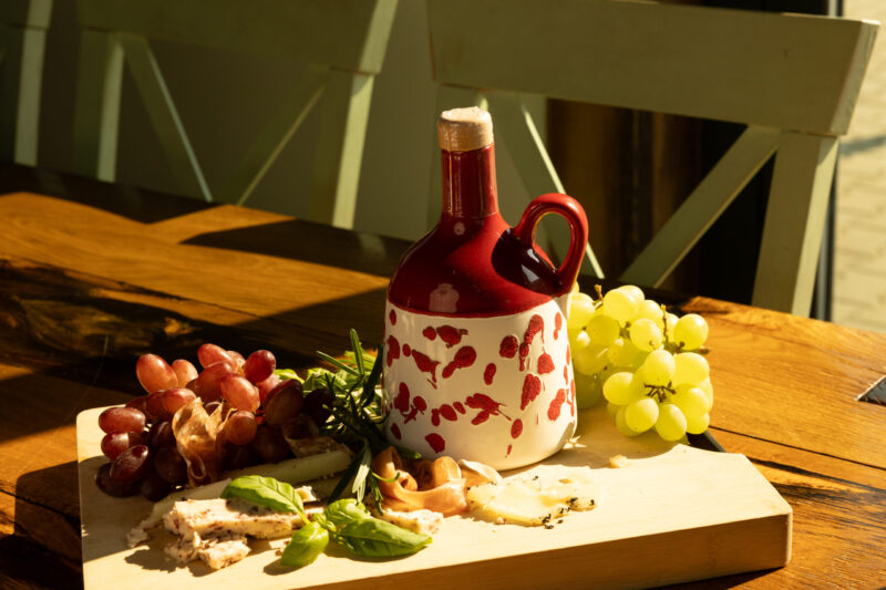 Nativem Olivenöl Extra - Keramikflasche Menzonio Rotwein – Bild 7