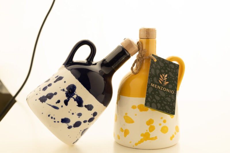 Nativem Olivenöl Extra - Keramikflasche Menzonio Dunkelblau – Bild 9